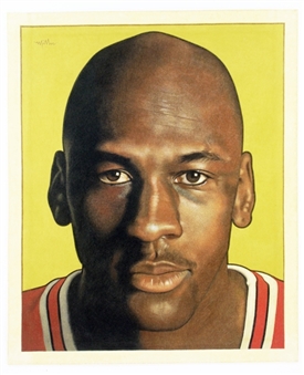 2020 "Michael Jordan, 1997" Original Canvas Artwork 25x30 by Arthur Miller